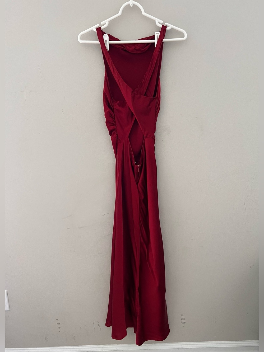 Reformation Casette Silk Dress Sangre Size 6 New With Tags - Picture 5 of 6